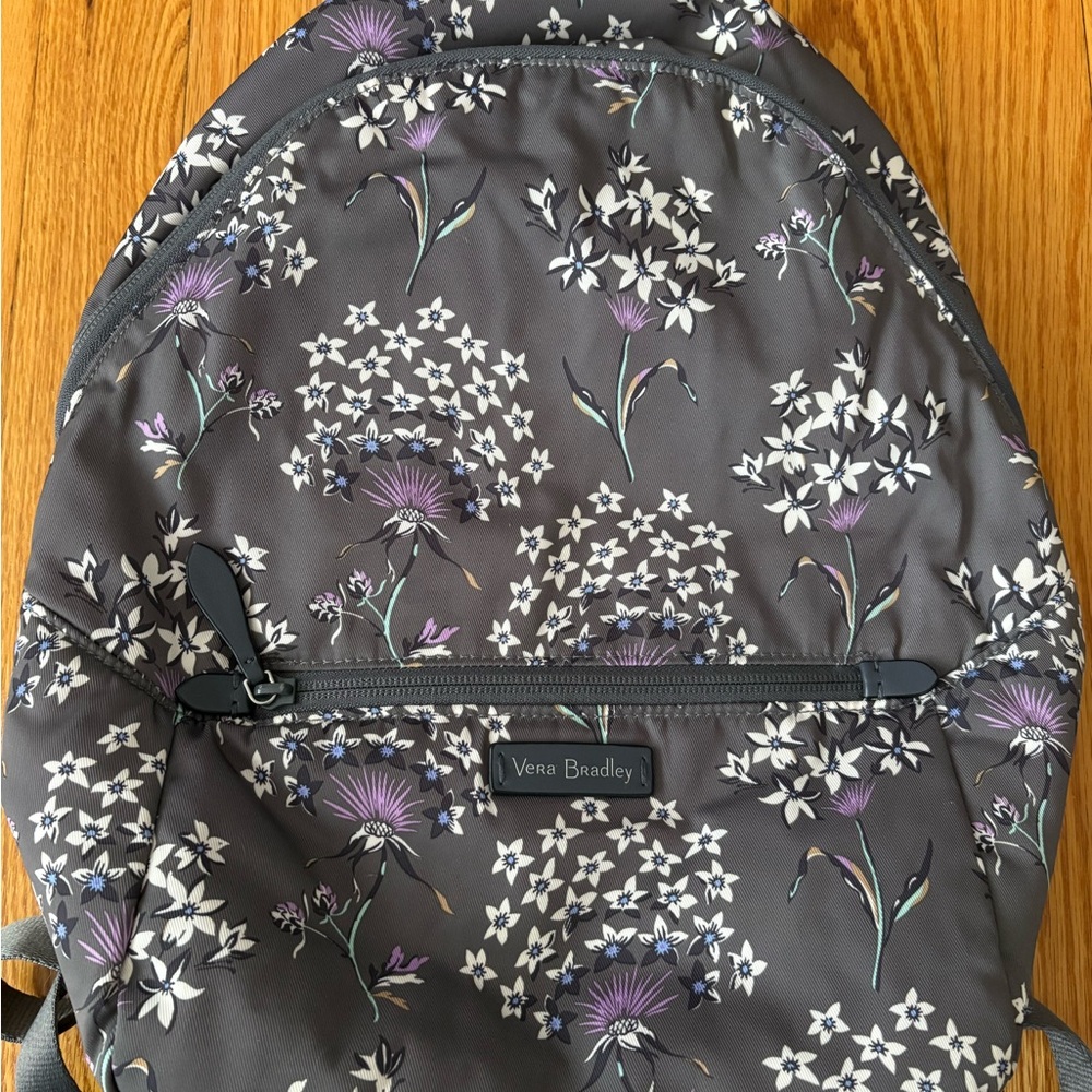 Vera Bradley Gray Floral Backpack